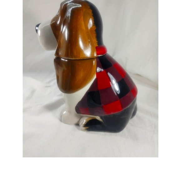 Pioneer woman cookie jar Plaid Charlie Christmas, holiday Gift idea Retired HTF - Picture 6 of 10